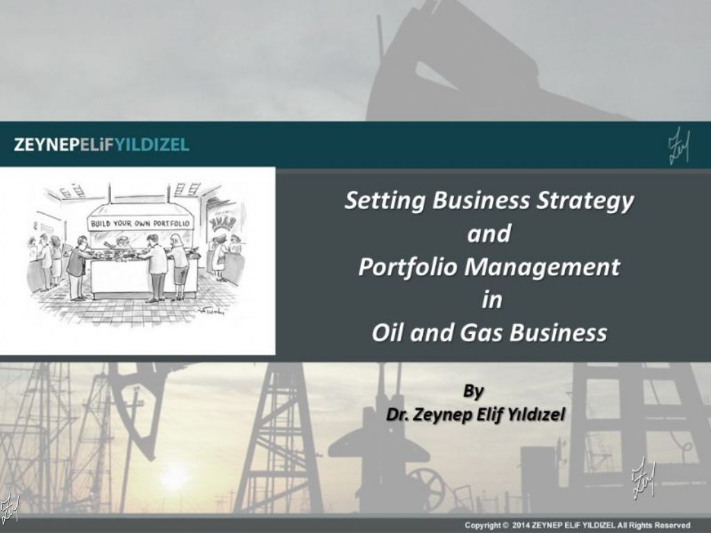 Setting the business strategy and portfolio management for oil and gas